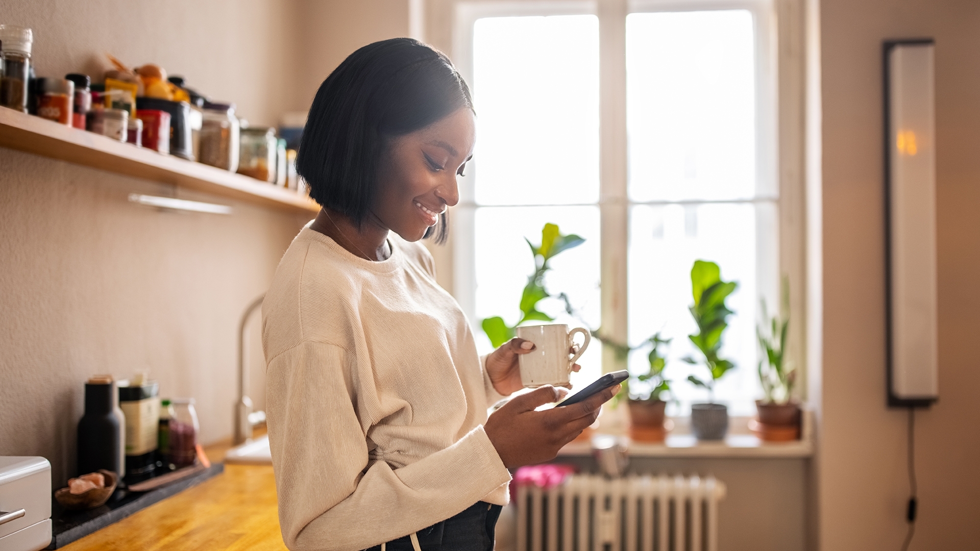 Femme au téléphone