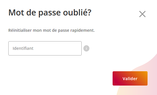 Bloc de mot de passe oublié de l'espace client la Médicale